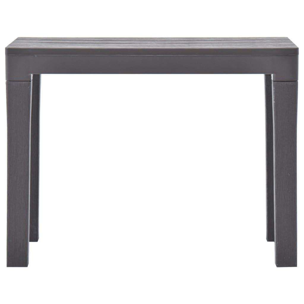 Patio Benches 2 pcs Mocca Plastic at Set Shop and Smile