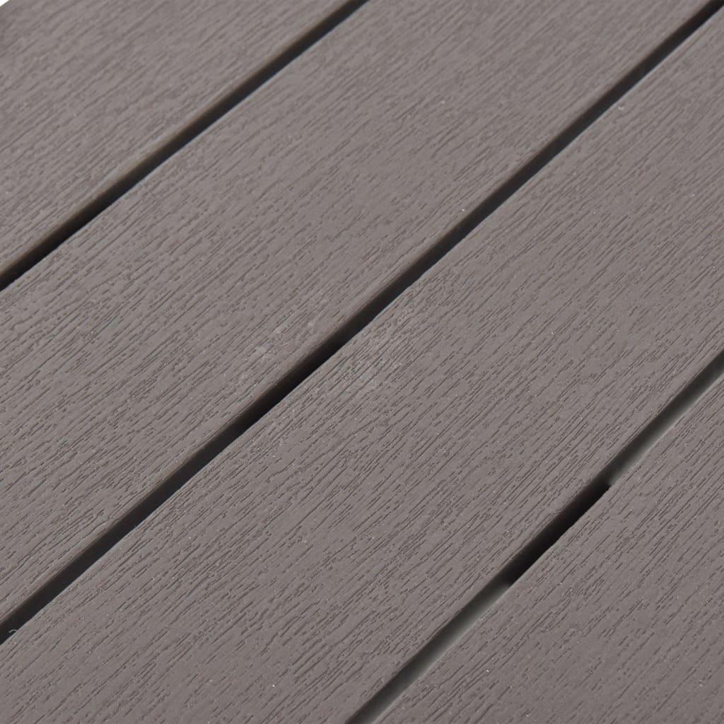 Patio Benches 2 pcs Mocca Plastic at Set Shop and Smile