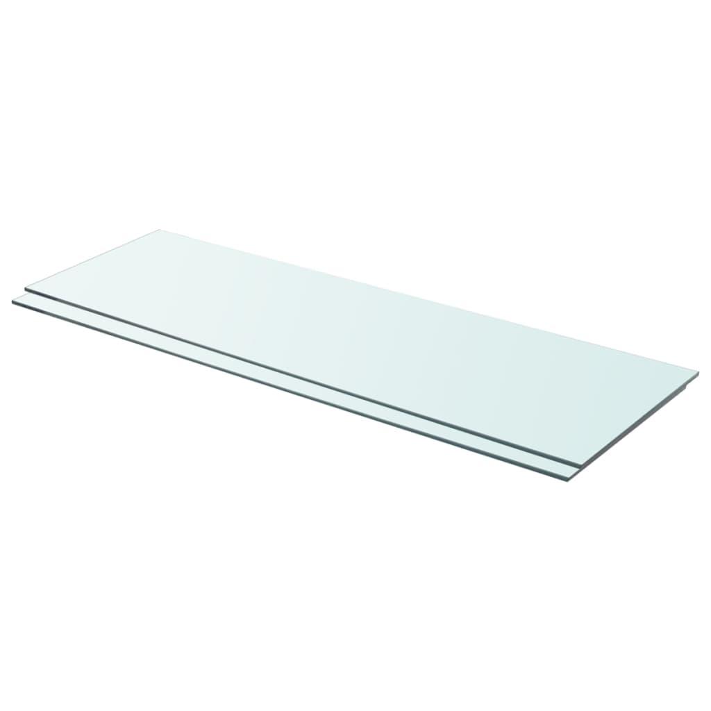Shelves 2 pcs Panel Glass Clear 35.4"x11.8" at Set Shop and Smile