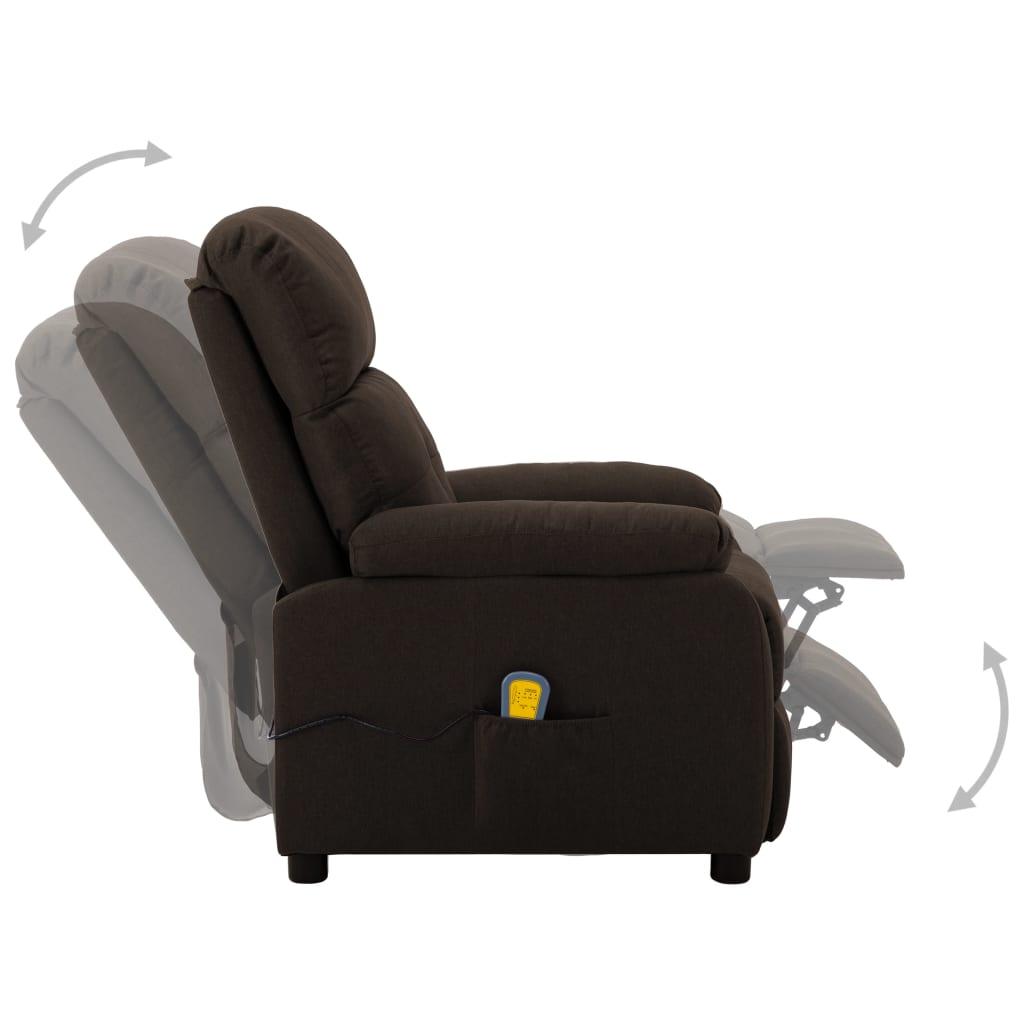 Massage Recliner Dark Brown Fabric at Set Shop and Smile
