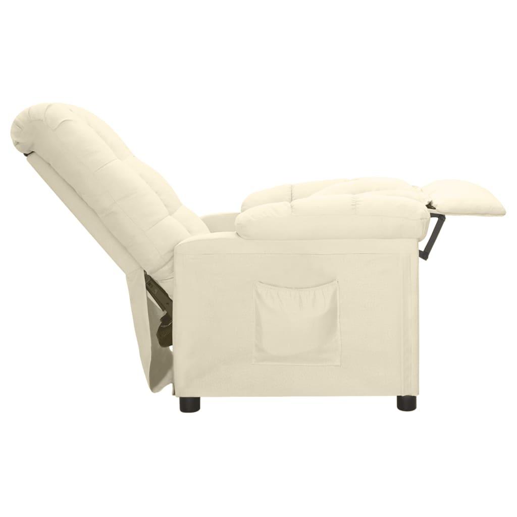 Recliner Cream Fabric at Set Shop and Smile