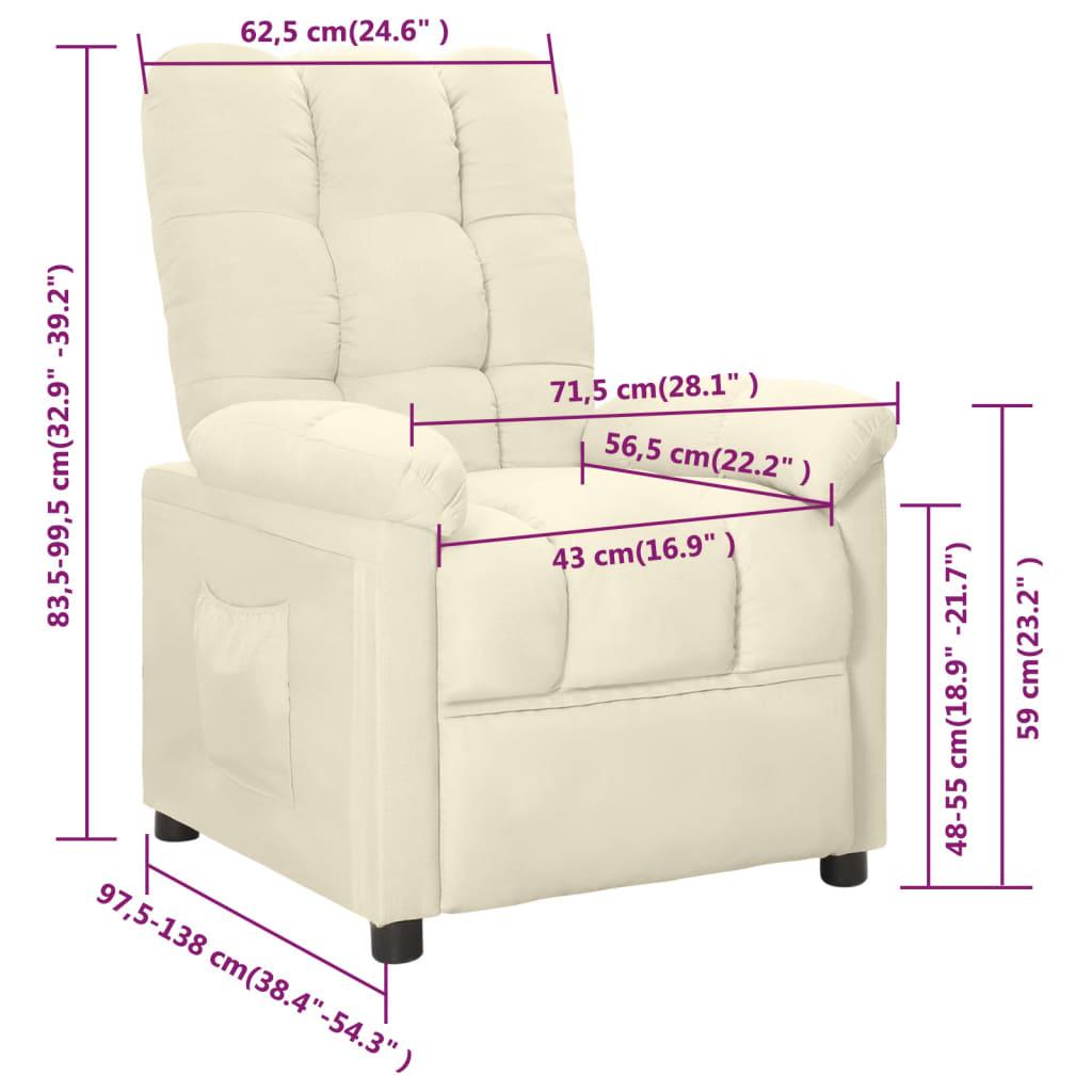 Recliner Cream Fabric at Set Shop and Smile