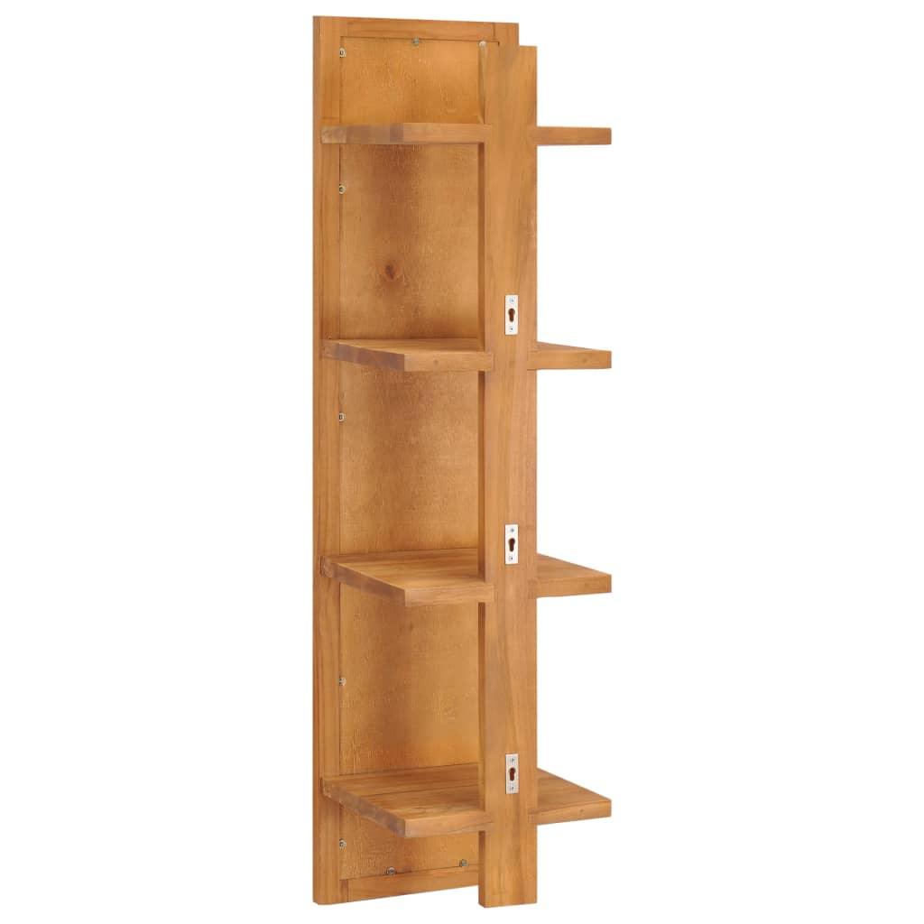 Wall Mirror with Shelves 11.8"x11.8"x47.2" Solid Teak Wood at Set Shop and Smile