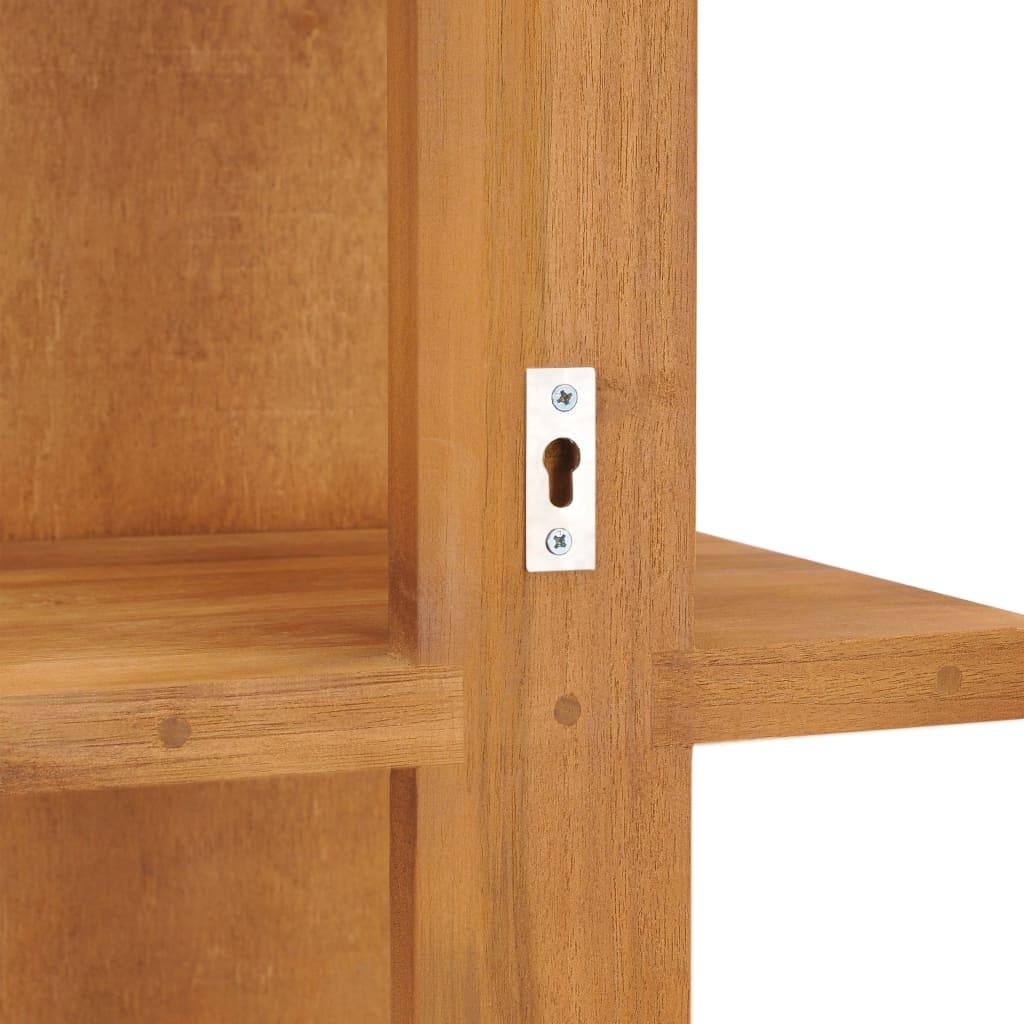 Wall Mirror with Shelves 11.8"x11.8"x47.2" Solid Teak Wood at Set Shop and Smile