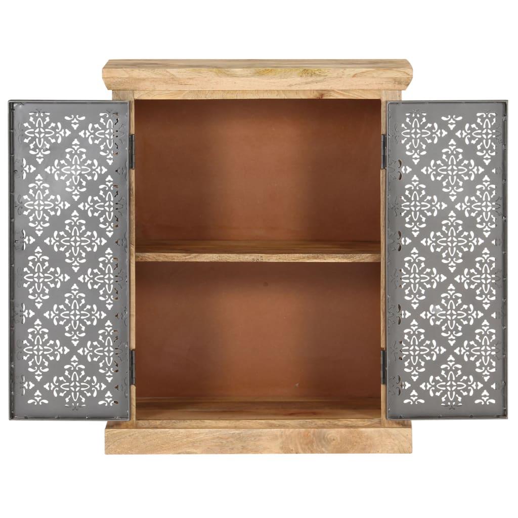 Sideboard with Steel Doors 23.6"x13.8"x29.5" Solid Mango Wood at Set Shop and Smile