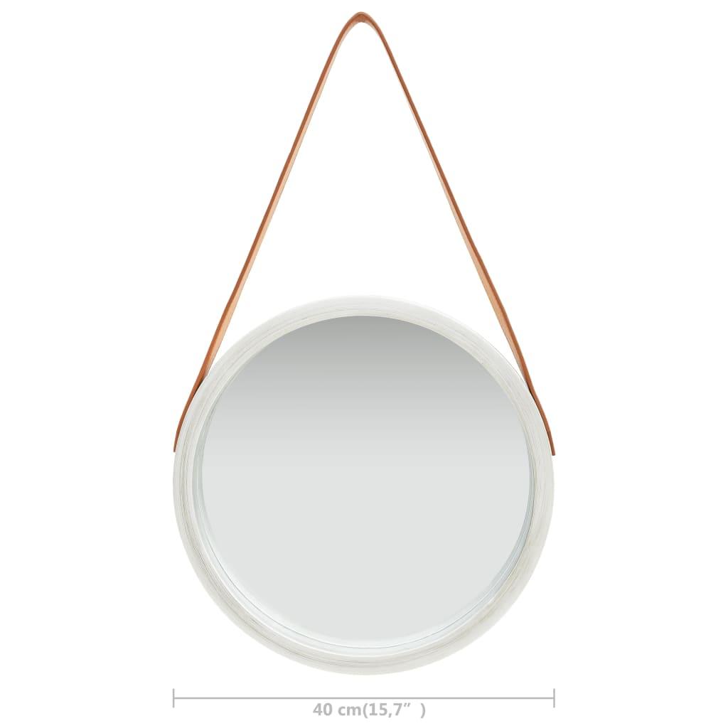 Wall Mirror with Strap 15.7" Silver at Set Shop and Smile