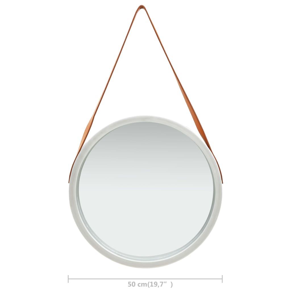 Wall Mirror with Strap 16.7" Silver at Set Shop and Smile