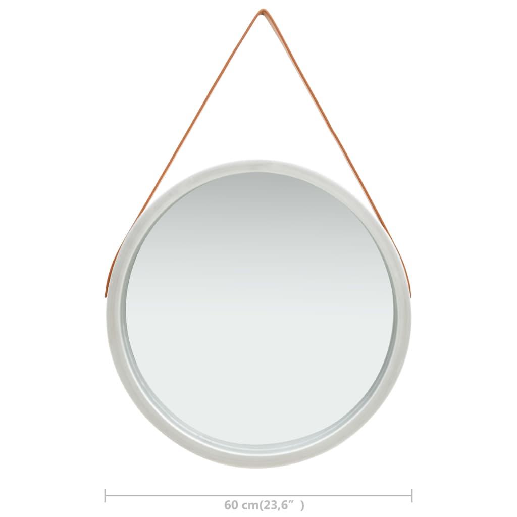 Wall Mirror with Strap 23.6" Silver at Set Shop and Smile