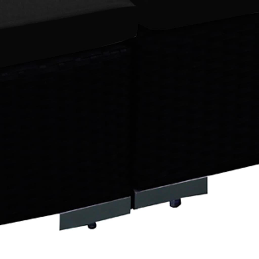 8 Piece Patio Lounge Set with Cushions Poly Rattan Black at Set Shop and Smile