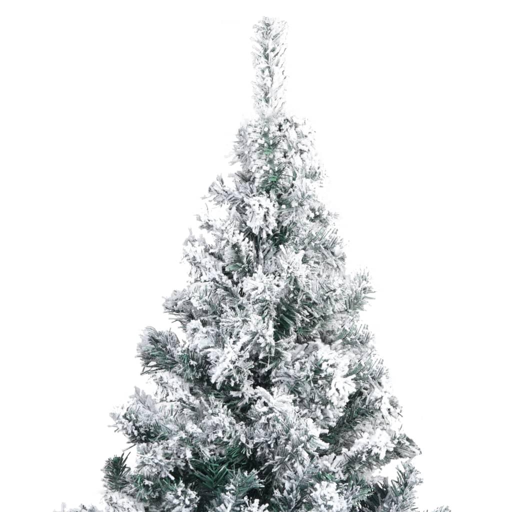 Artificial Christmas Tree with Flocked Snow Green 6 ft PVC at Set Shop and Smile