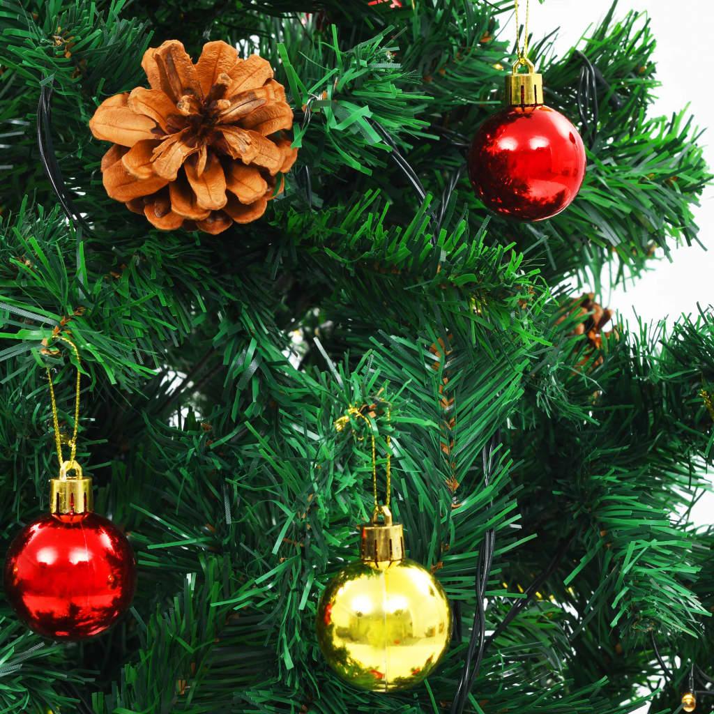 Artificial Christmas Tree with Baubles and LEDs Green 6 ft at Set Shop and Smile