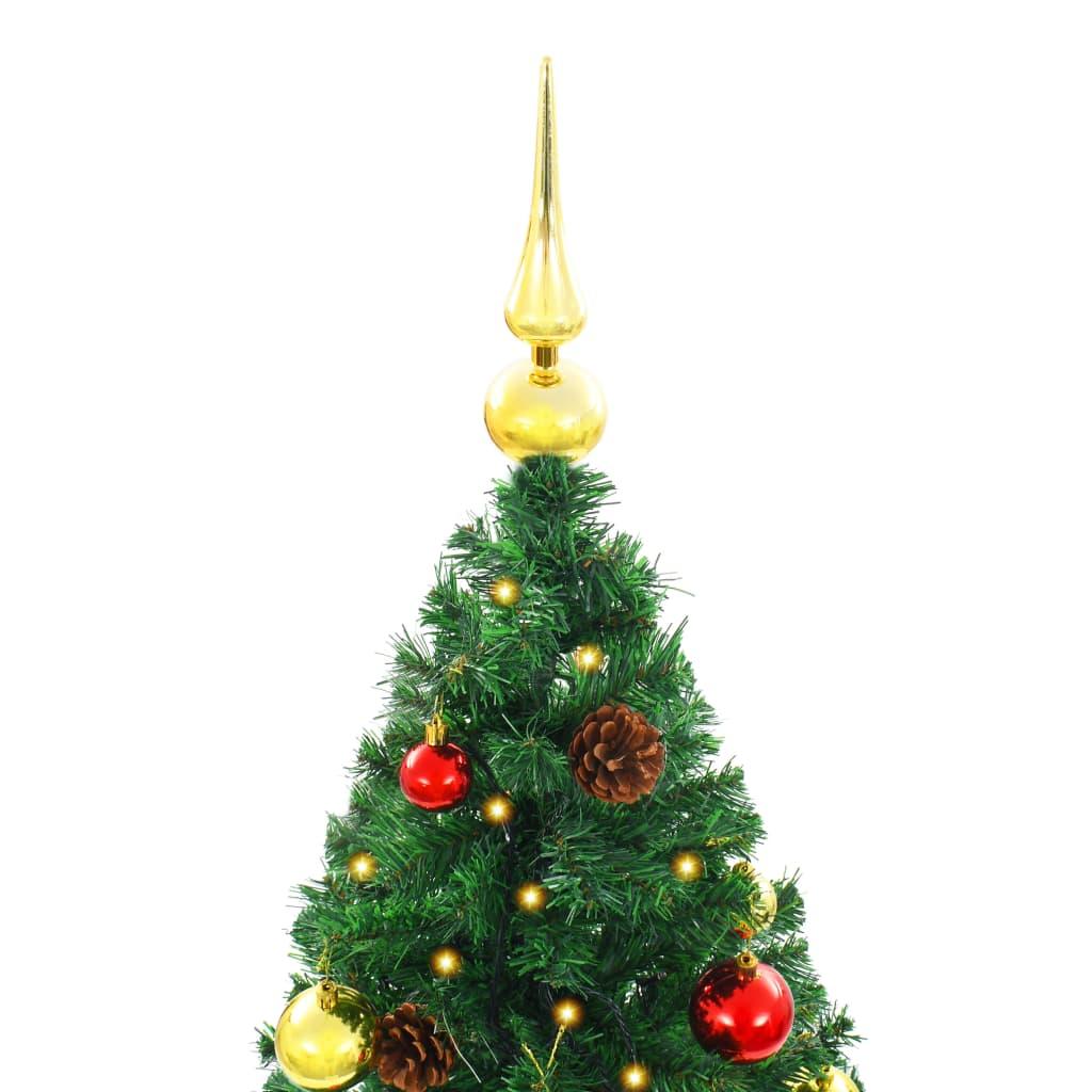 Artificial Christmas Tree with Baubles and LEDs Green 7 ft at Set Shop and Smile