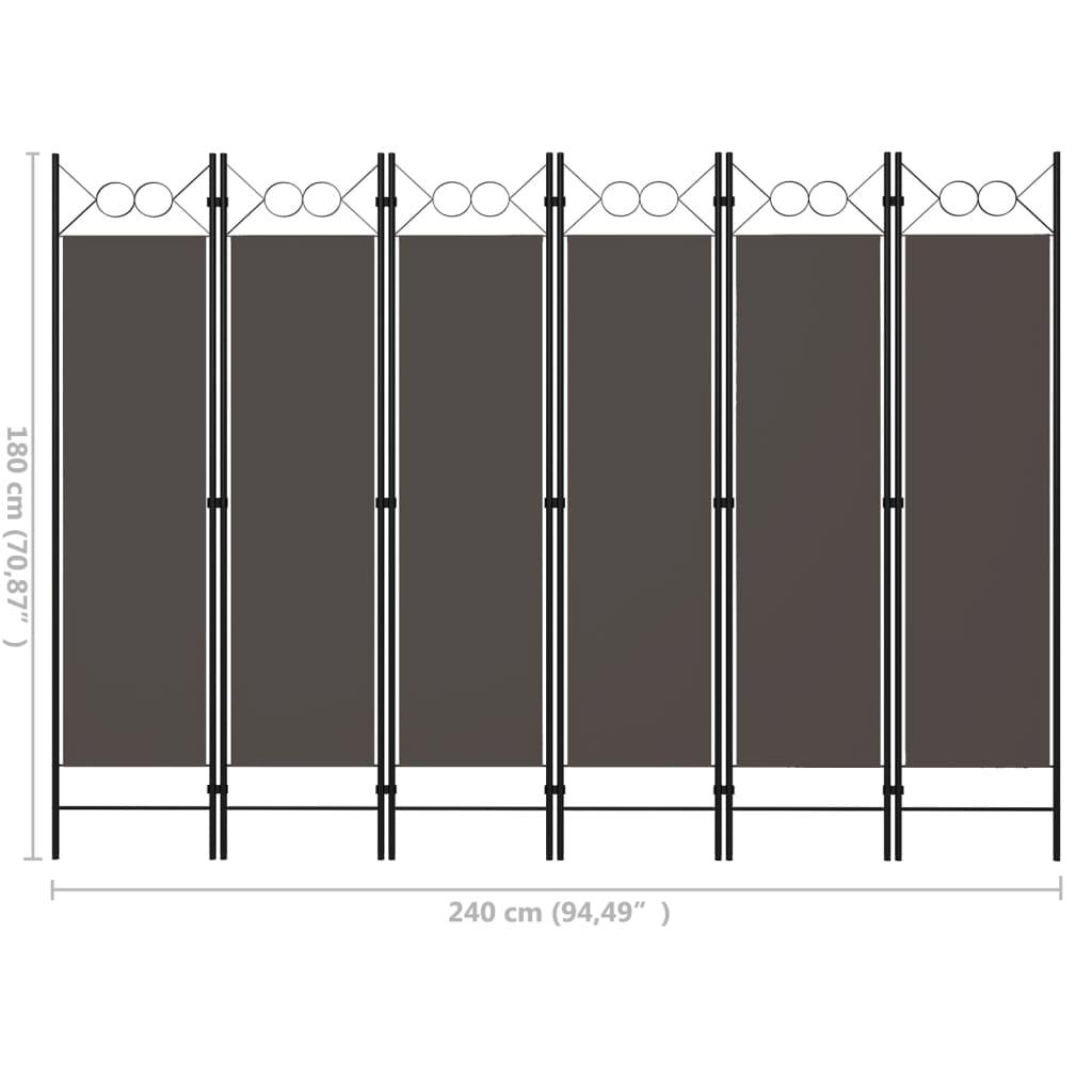 6-Panel Room Divider Anthracite 94.5"x70.9" at Set Shop and Smile