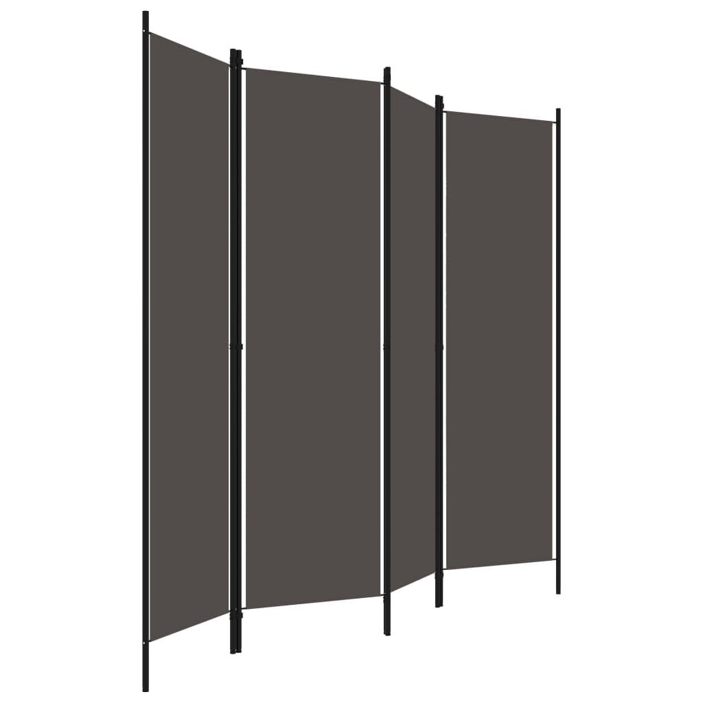 4-Panel Room Divider Anthracite 78.7"x70.9" at Set Shop and Smile