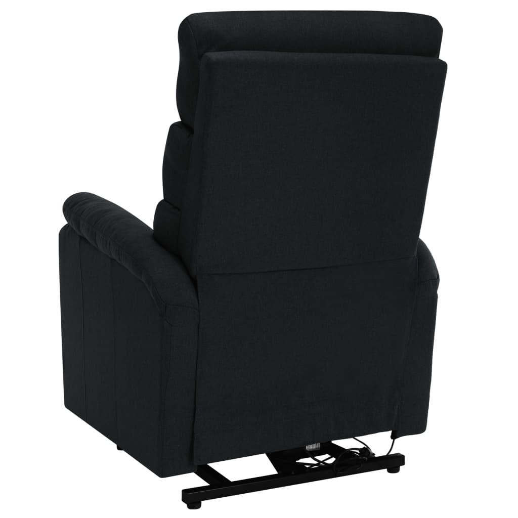 Power Lift Massage Recliner Black Fabric at Set Shop and Smile