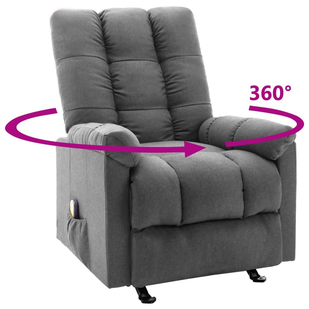 Recliner Light Gray Fabric at Set Shop and Smile