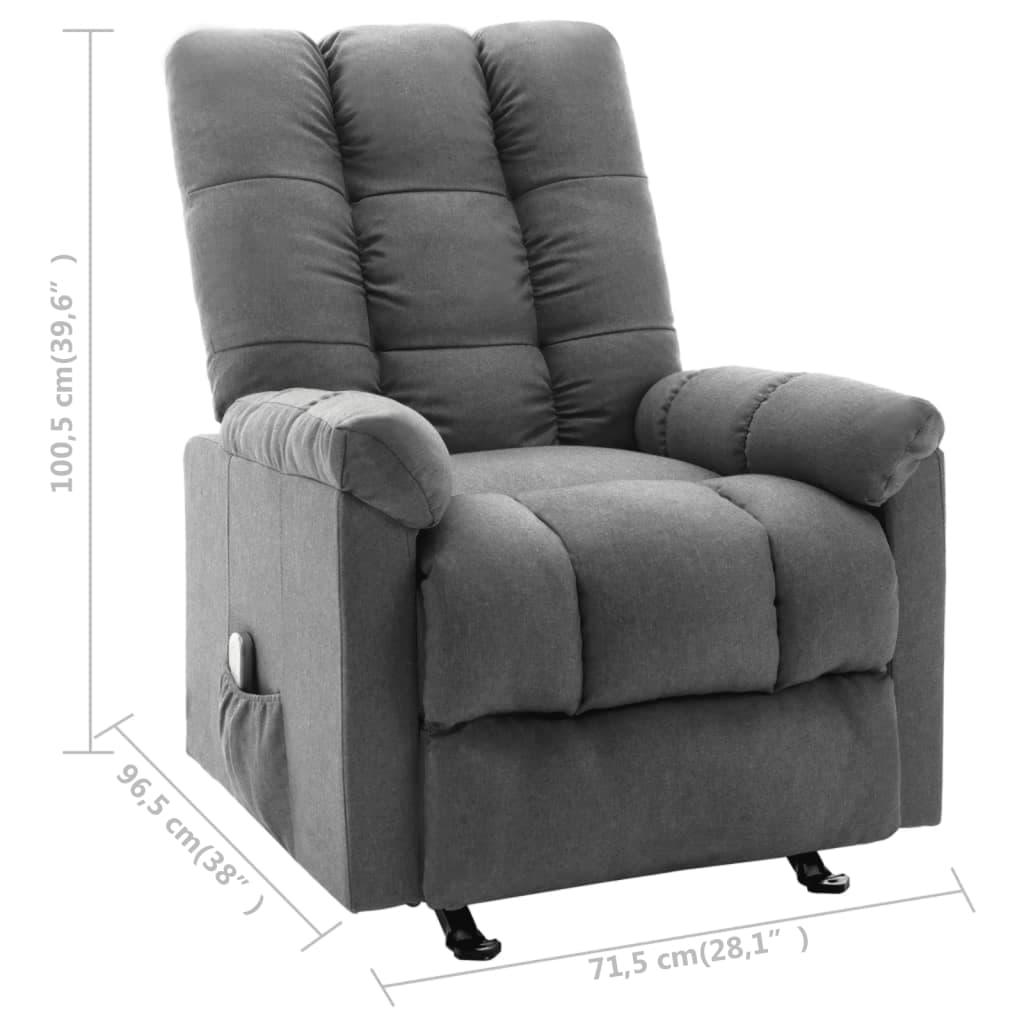 Recliner Light Gray Fabric at Set Shop and Smile