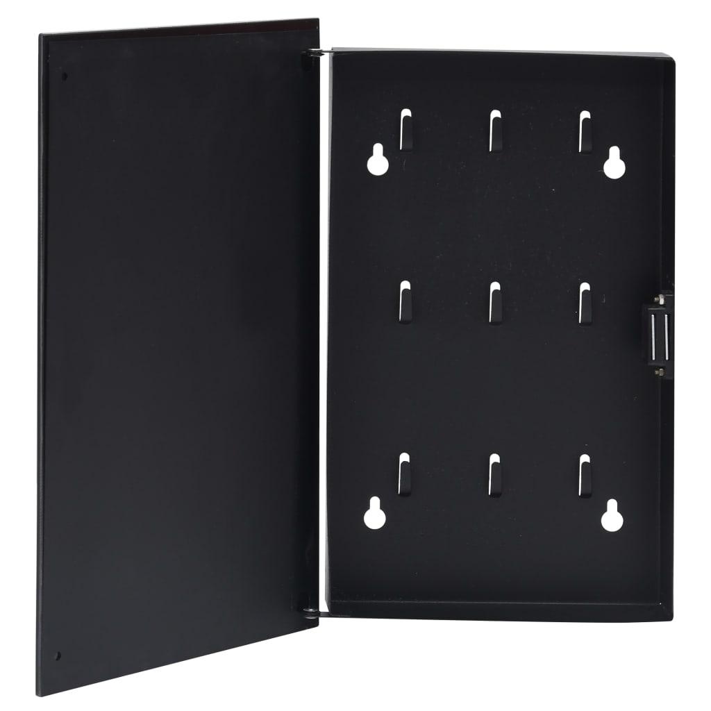 Key Box with Magnetic Board Black 11.8"x7.9"x2.2" at Set Shop and Smile