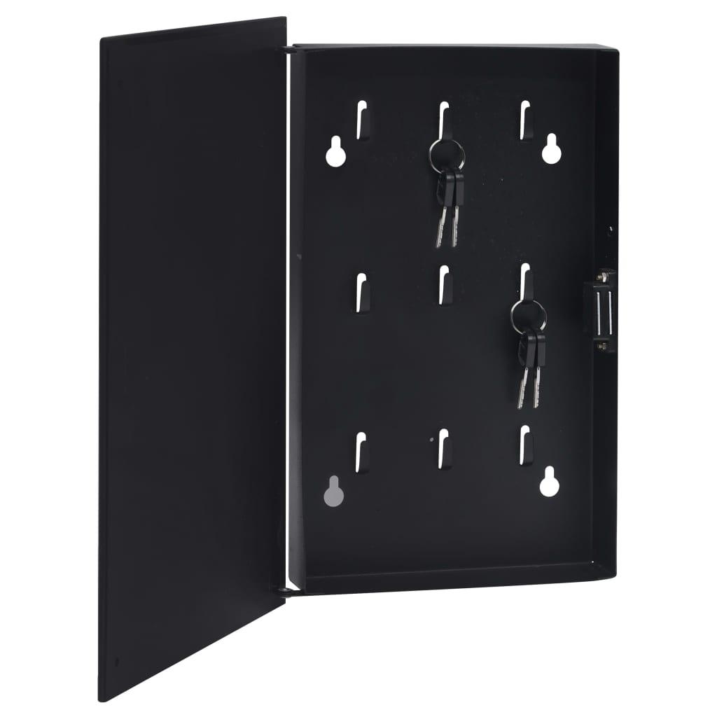 Key Box with Magnetic Board Black 11.8"x7.9"x2.2" at Set Shop and Smile