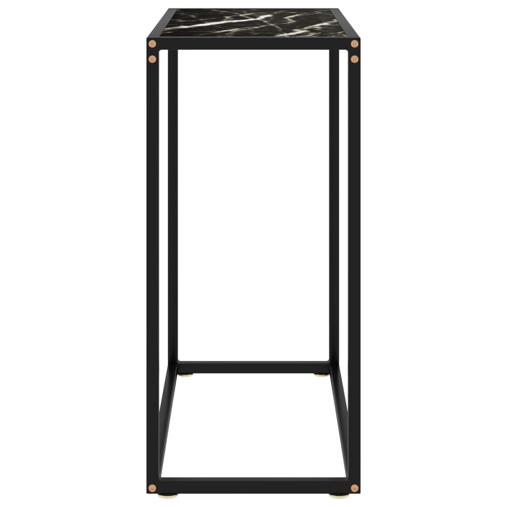 Console Table Black 23.6"x13.8"x29.5" Tempered Glass at Set Shop and Smile