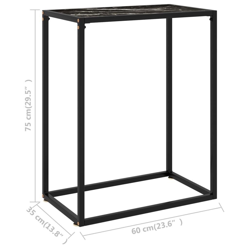 Console Table Black 23.6"x13.8"x29.5" Tempered Glass at Set Shop and Smile