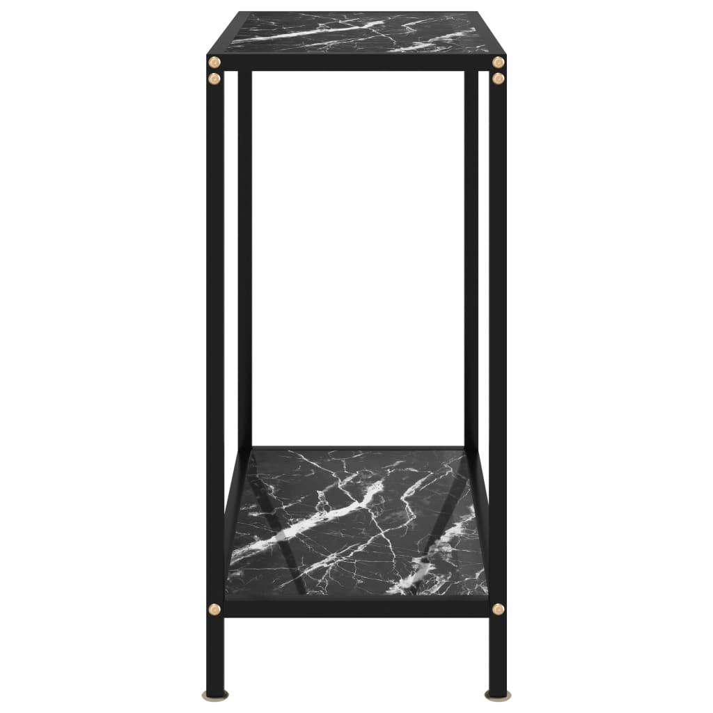 Console Table Black 23.6"x13.8"x29.5" Tempered Glass at Set Shop and Smile