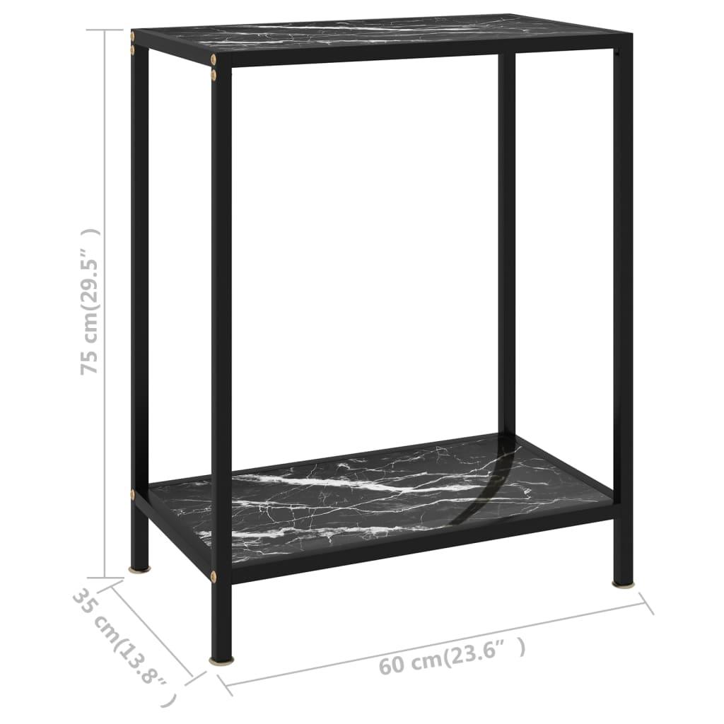 Console Table Black 23.6"x13.8"x29.5" Tempered Glass at Set Shop and Smile