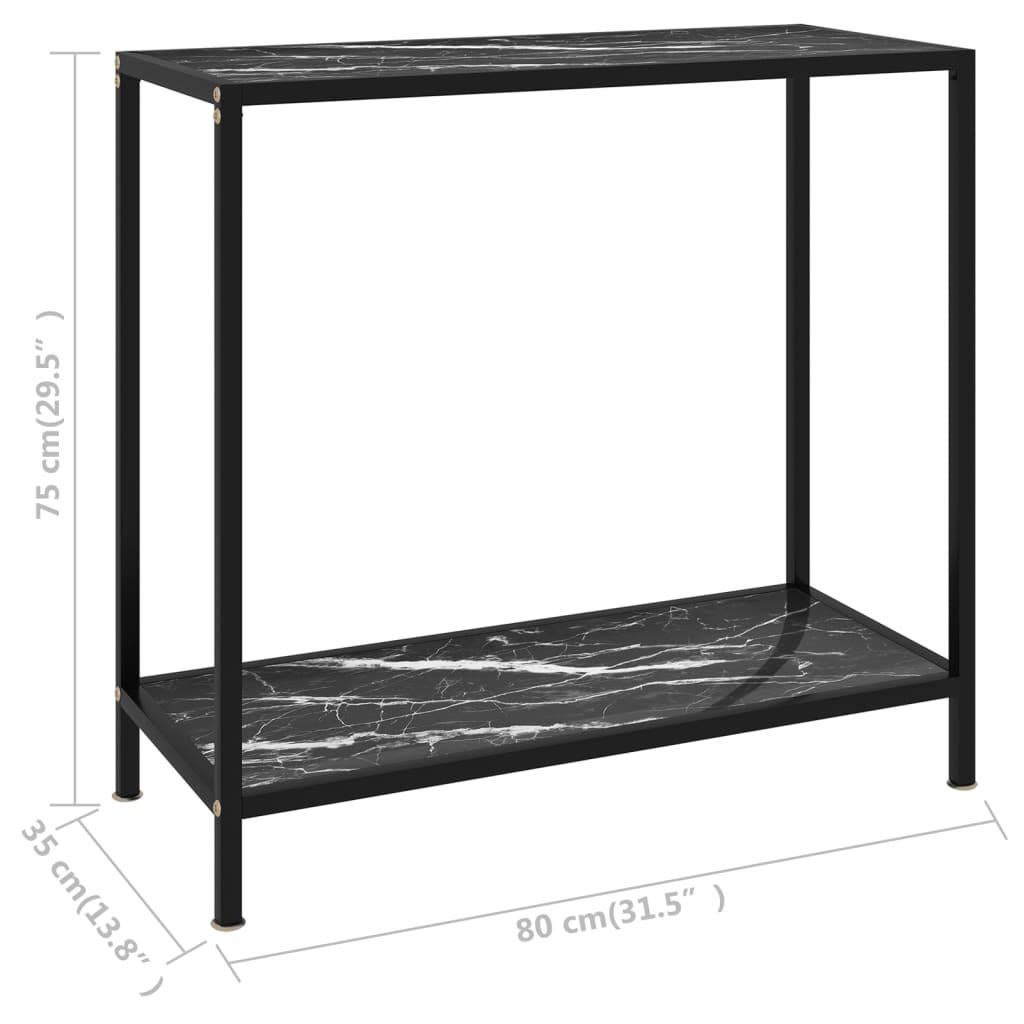 Console Table Black 31.5"x13.8"x29.5" Tempered Glass at Set Shop and Smile