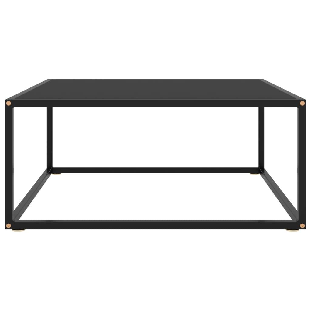 Coffee Table Black with Black Glass 31.5"x31.5"x13.8" at Set Shop and Smile