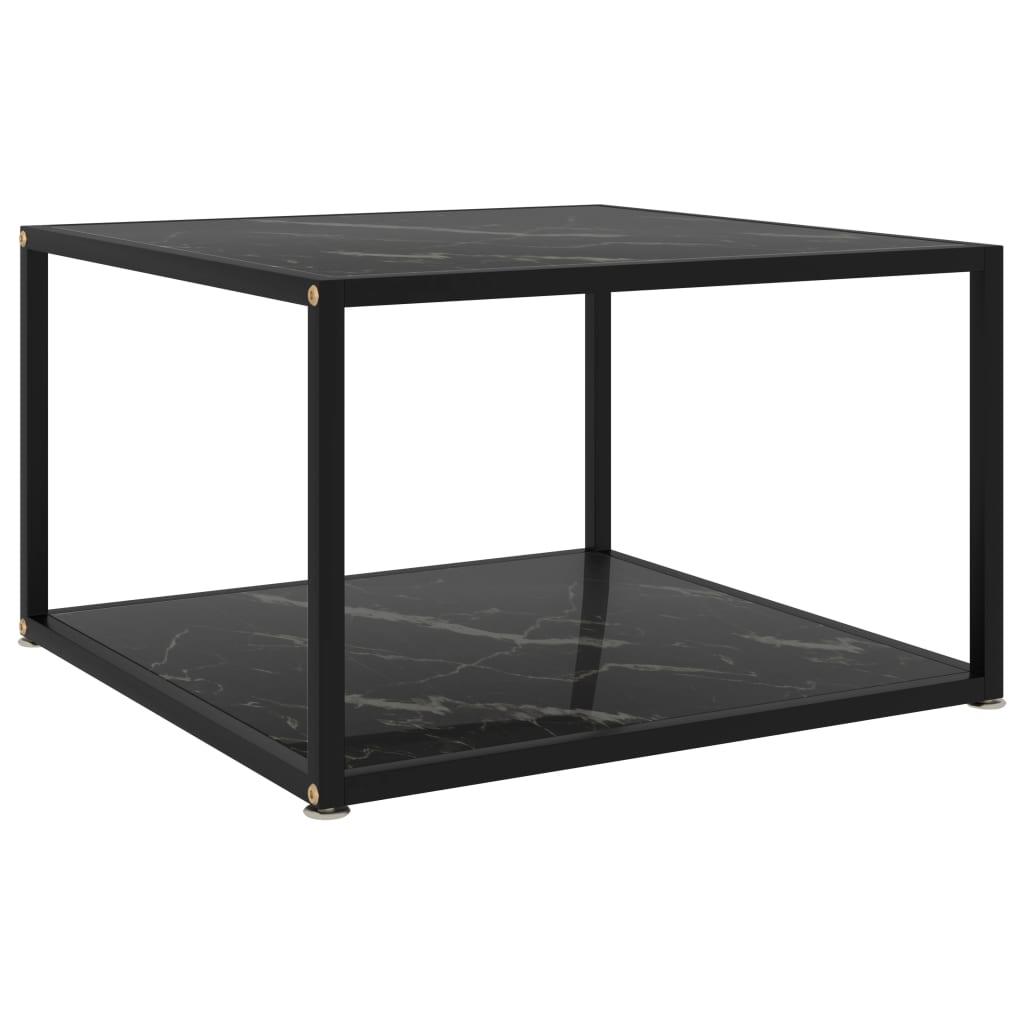 Coffee Table Black 23.6"x23.6"x13.8" Tempered Glass at Set Shop and Smile