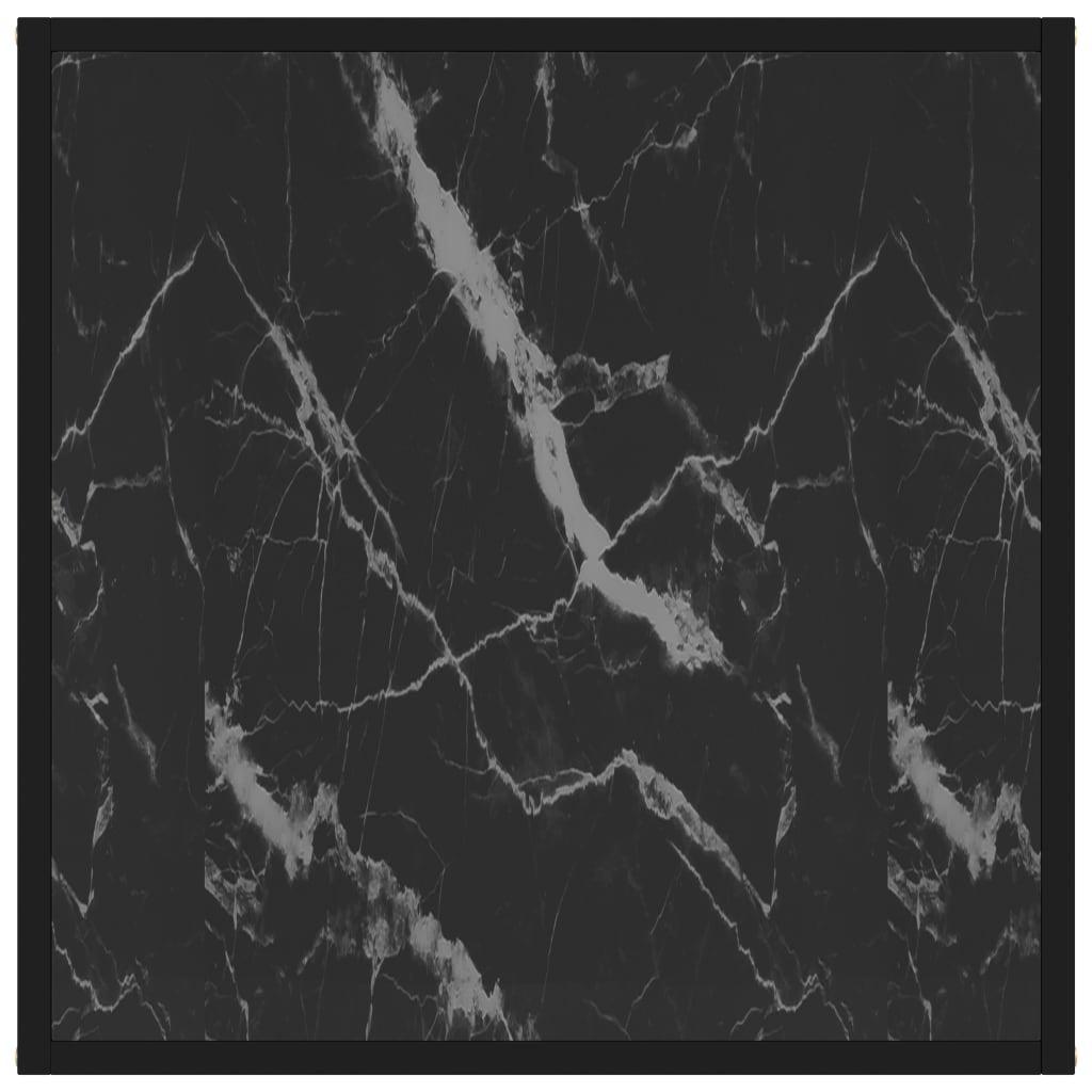 Coffee Table Black 23.6"x23.6"x13.8" Tempered Glass at Set Shop and Smile