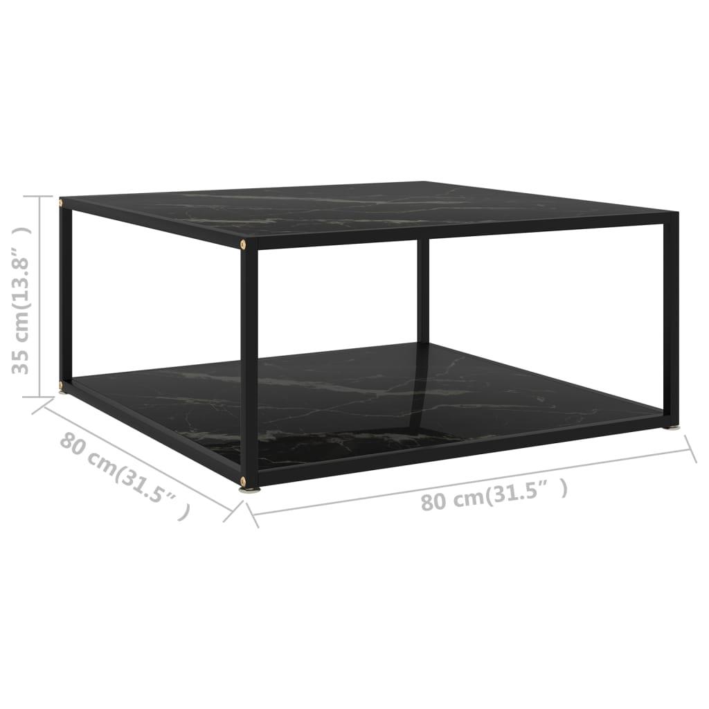 Coffee Table Black 31.5"x31.5"x13.8" Tempered Glass at Set Shop and Smile