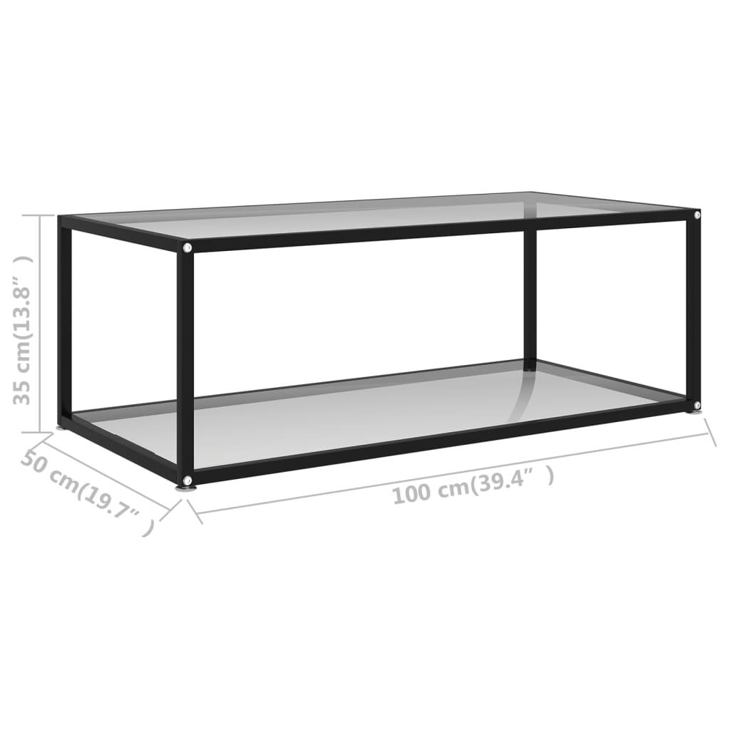 Coffee Table Transparent 39.4"x19.7"x13.8" Tempered Glass at Set Shop and Smile