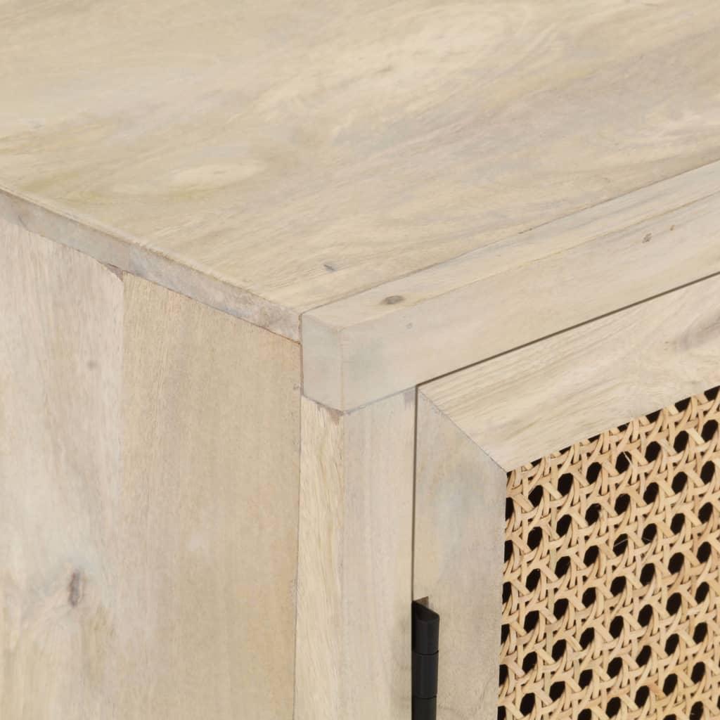 Sideboard 23.6"x13.8"x27.6" Solid Mango Wood and Natural Cane at Set Shop and Smile