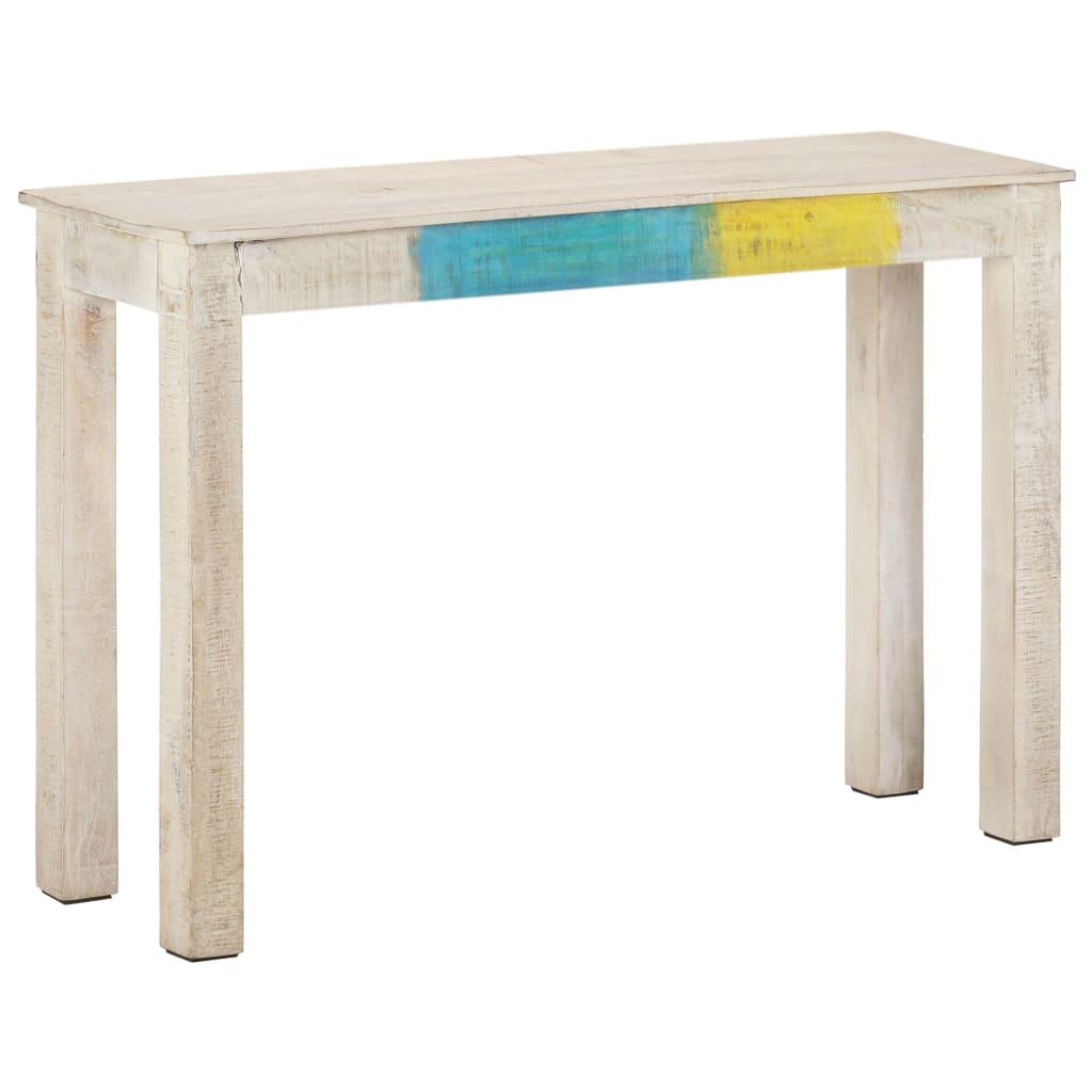 Console Table White 45.3"x13.8"x30.3" Rough Mango Wood at Set Shop and Smile
