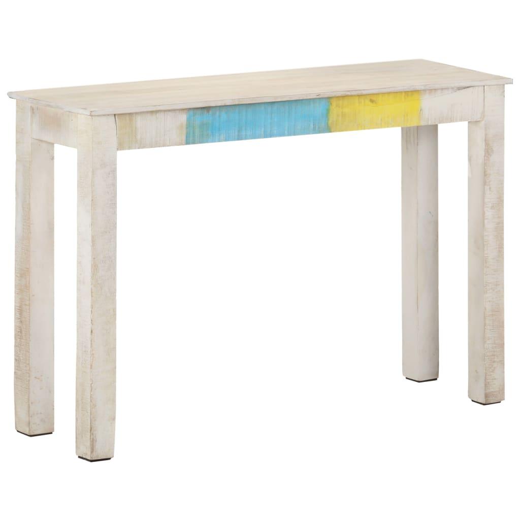 Console Table White 45.3"x13.8"x30.3" Rough Mango Wood at Set Shop and Smile