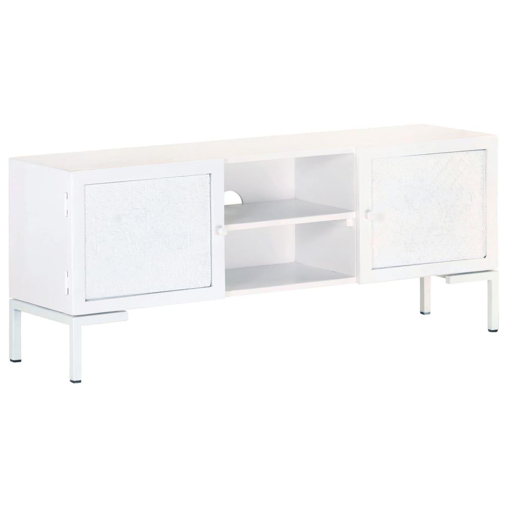TV Cabinet White 45.3"x11.8"x18.1" Solid Mango Wood at Set Shop and Smile