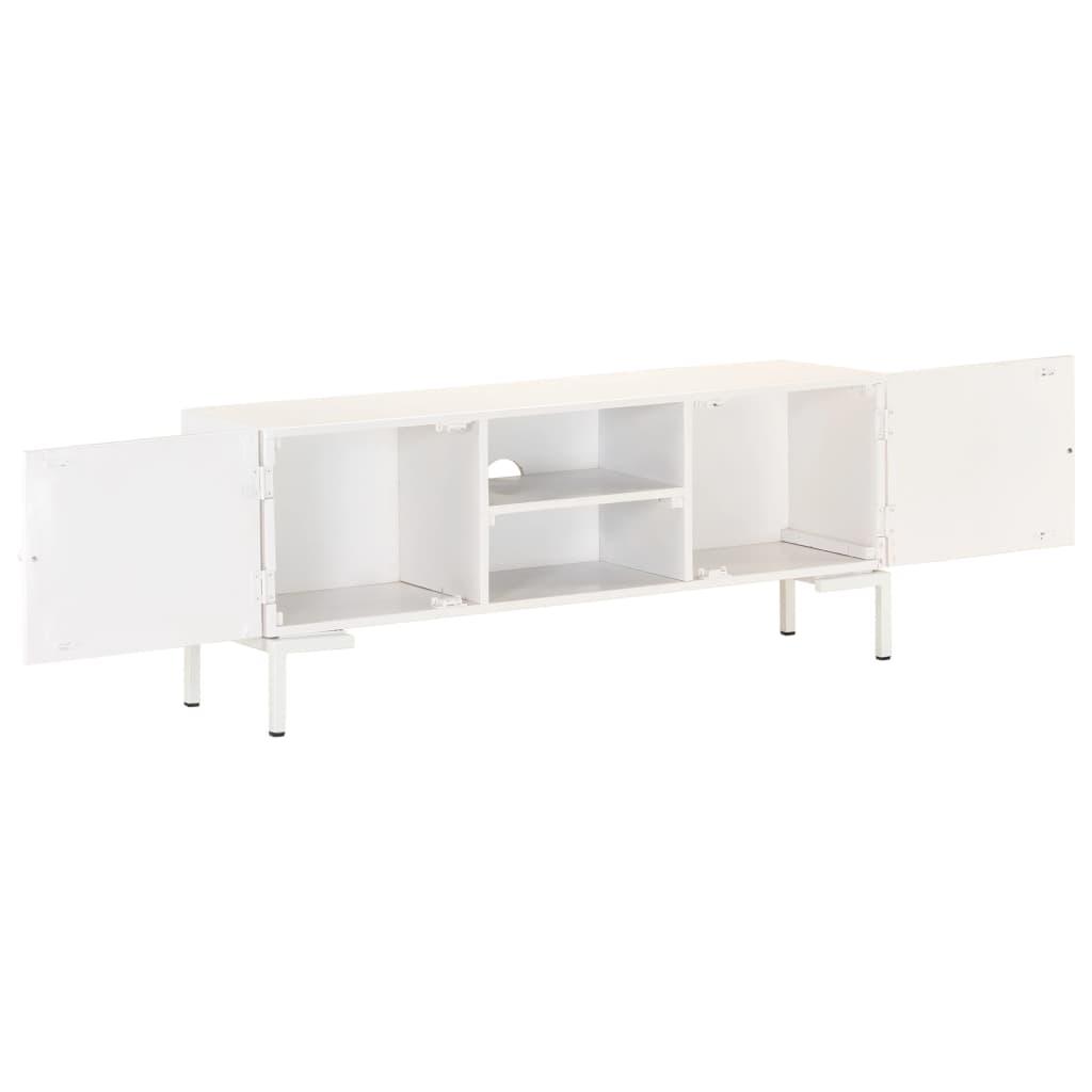 TV Cabinet White 45.3"x11.8"x18.1" Solid Mango Wood at Set Shop and Smile