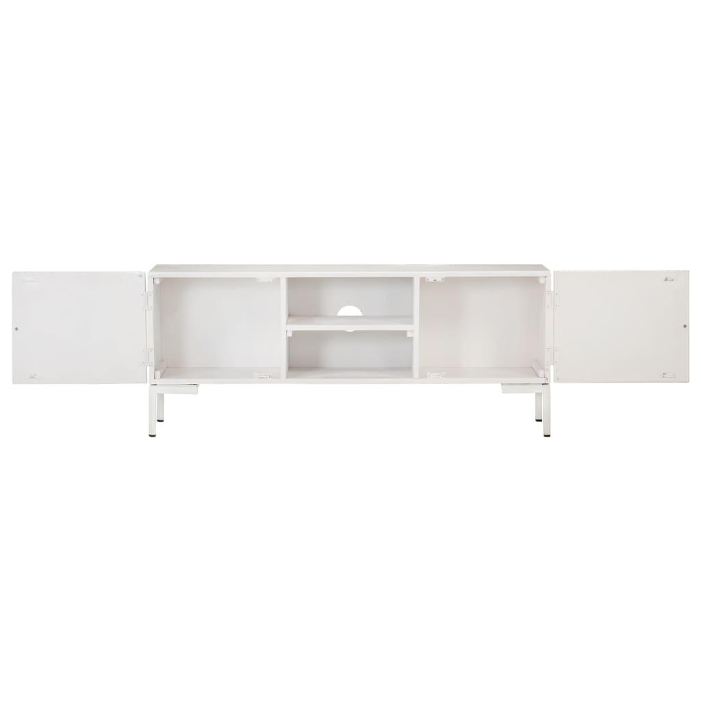 TV Cabinet White 45.3"x11.8"x18.1" Solid Mango Wood at Set Shop and Smile