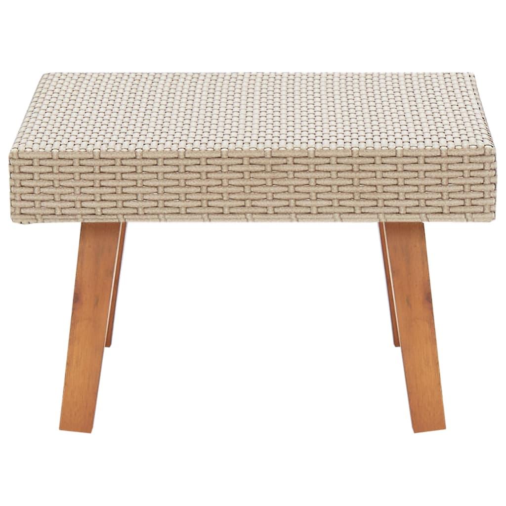 Patio Coffee Table Poly Rattan Beige at Set Shop and Smile