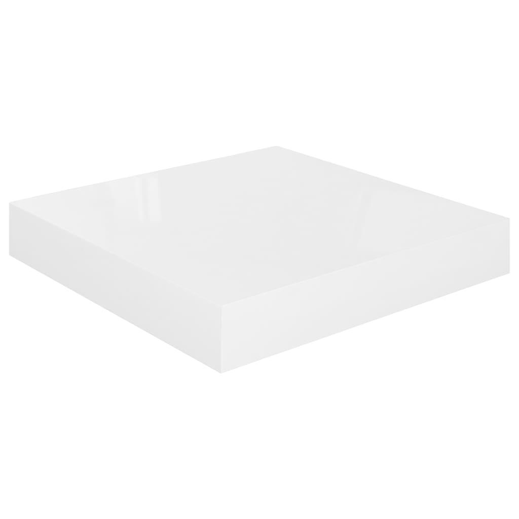 Floating Wall Shelf High Gloss White 9.1"x9.3"x1.5" MDF at Set Shop and Smile