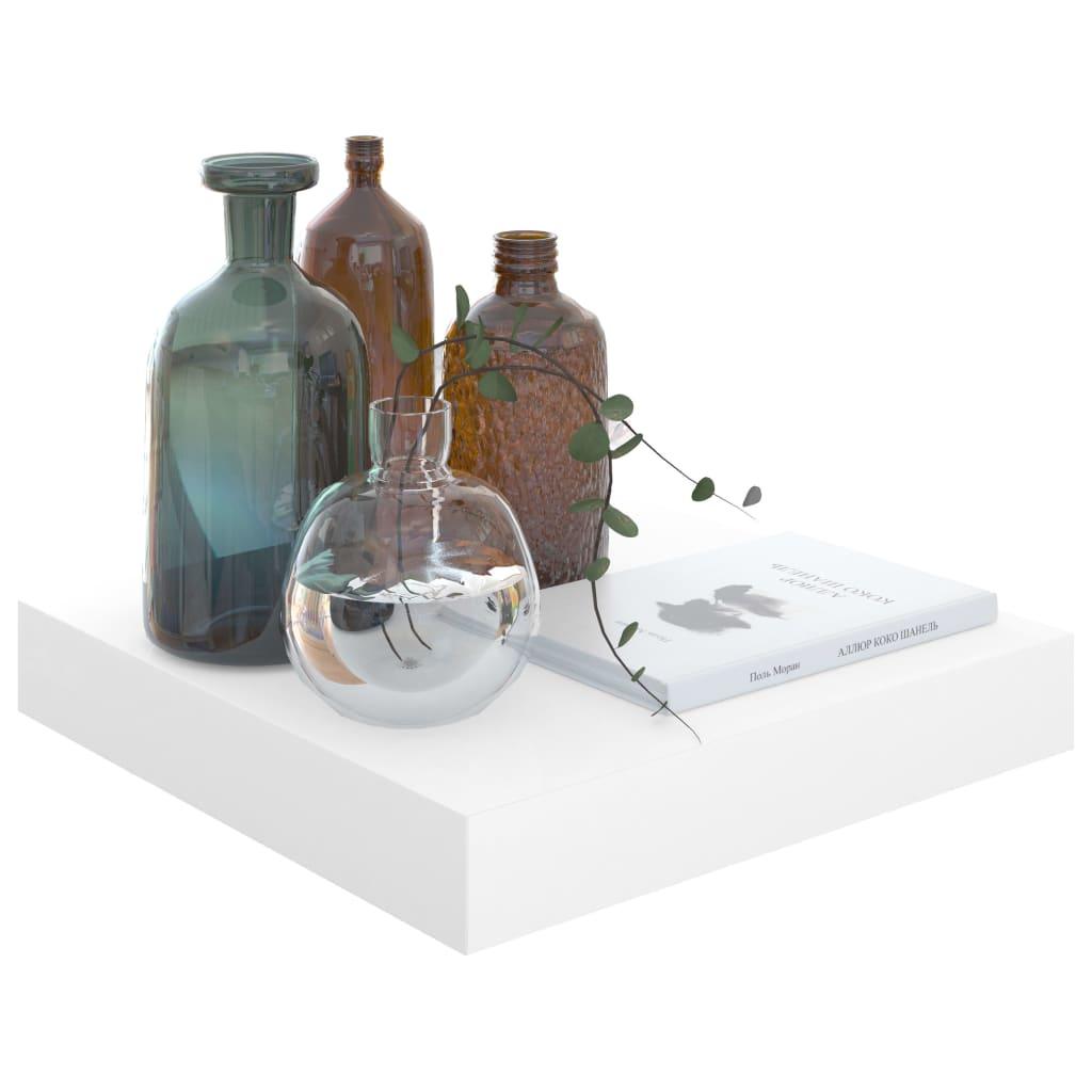 Floating Wall Shelf High Gloss White 9.1"x9.3"x1.5" MDF at Set Shop and Smile