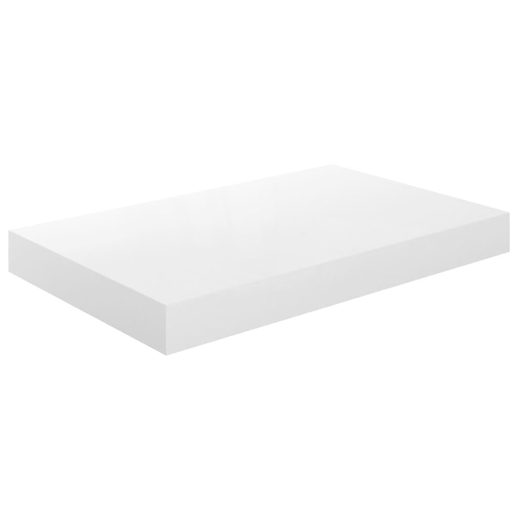 Floating Wall Shelves 2 pcs High Gloss White 15.7"x9.1"x1.5" MDF at Set Shop and Smile