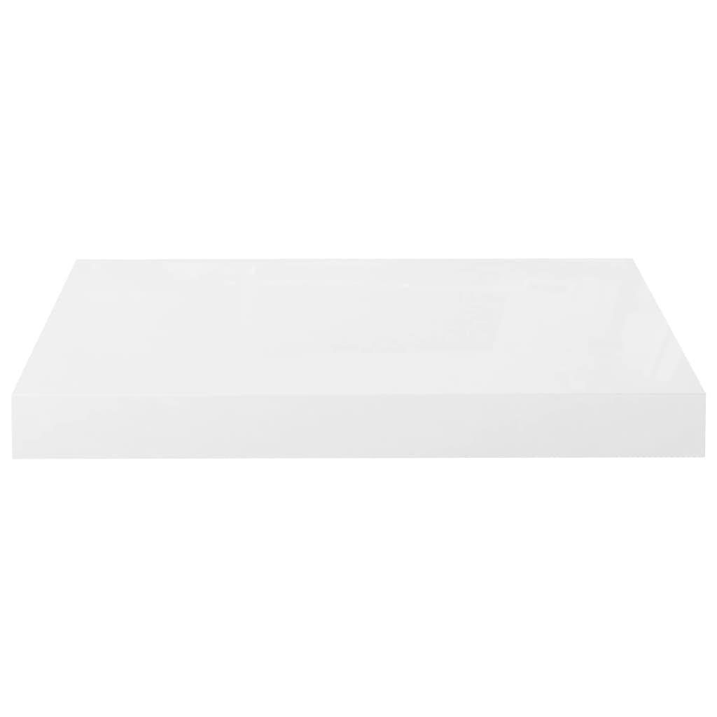 Floating Wall Shelves 2 pcs High Gloss White 15.7"x9.1"x1.5" MDF at Set Shop and Smile