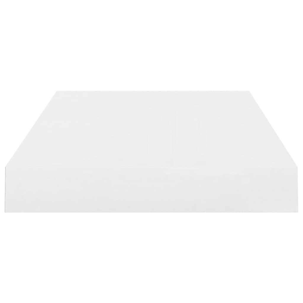 Floating Wall Shelves 2 pcs High Gloss White 15.7"x9.1"x1.5" MDF at Set Shop and Smile
