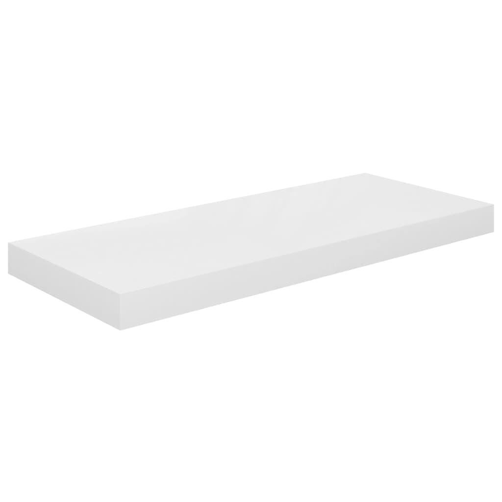 Floating Wall Shelves 2 pcs High Gloss White 23.6"x9.3"x1.5" MDF at Set Shop and Smile