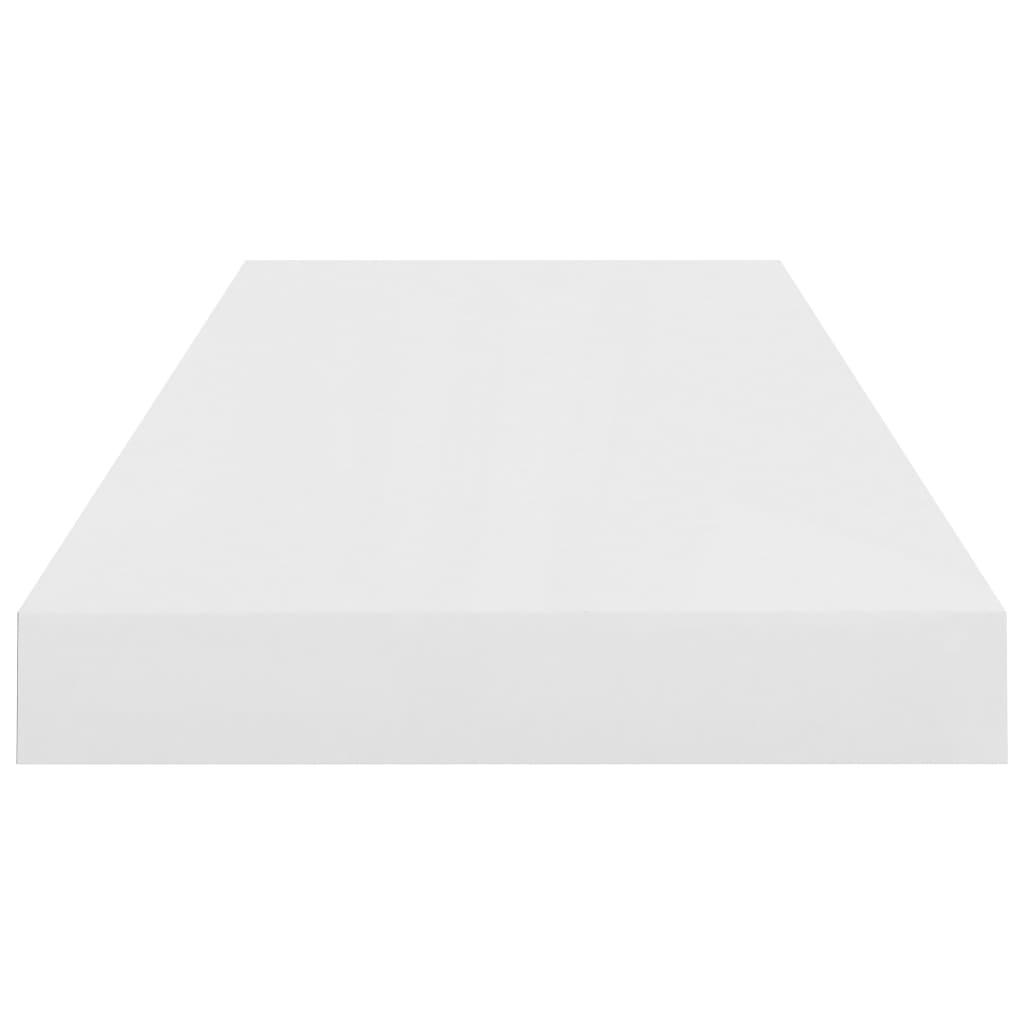 Floating Wall Shelves 2 pcs High Gloss White 23.6"x9.3"x1.5" MDF at Set Shop and Smile
