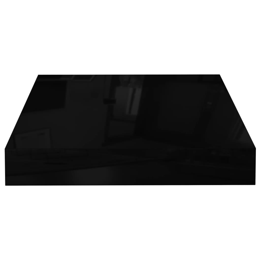Floating Wall Shelf High Gloss Black 9.1"x9.3"x1.5" MDF at Set Shop and Smile