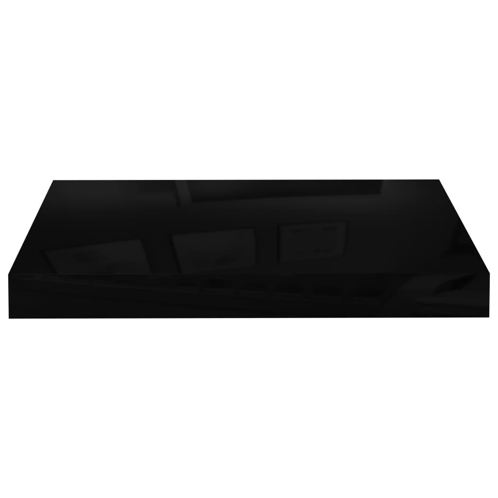 Floating Wall Shelves 2 pcs High Gloss Black 15.7"x9.1"x1.5" MDF at Set Shop and Smile