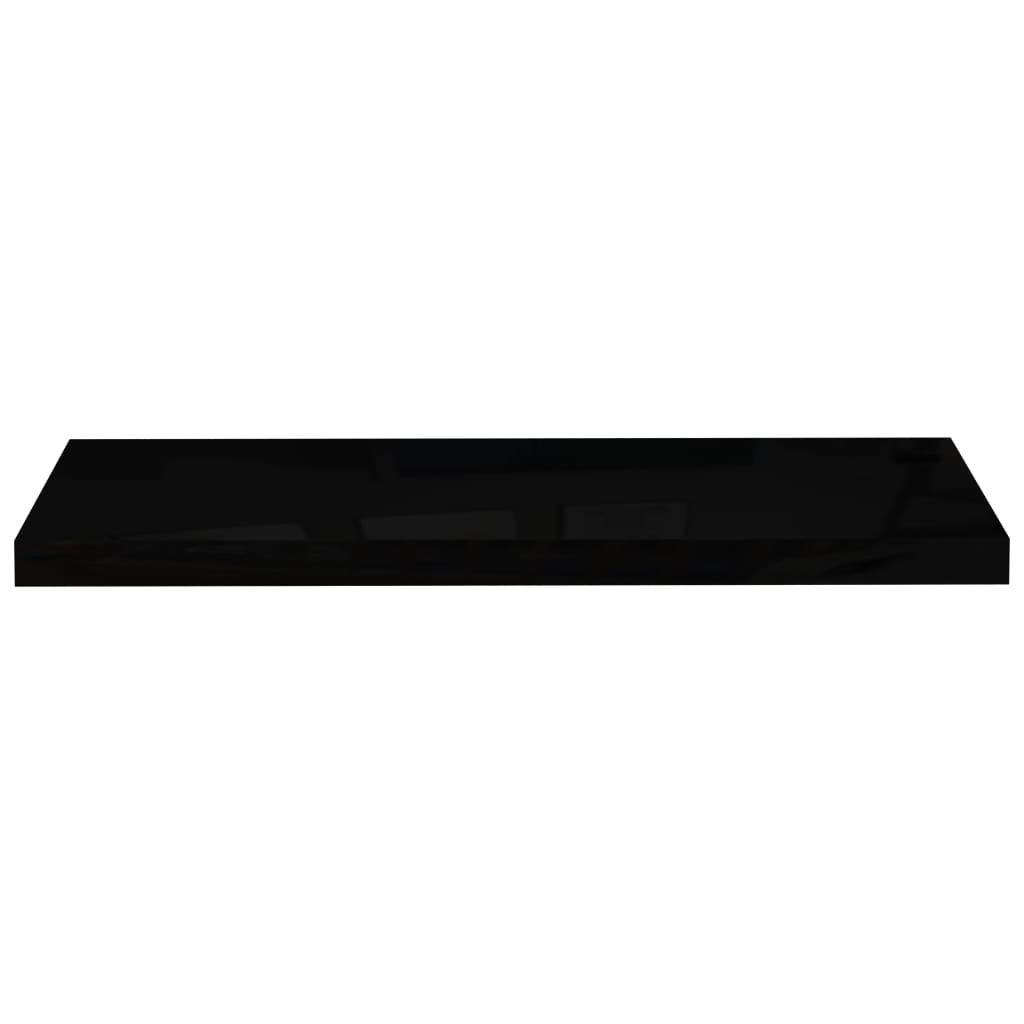Floating Wall Shelf High Gloss Black 31.5"x9.3"x1.5" MDF at Set Shop and Smile